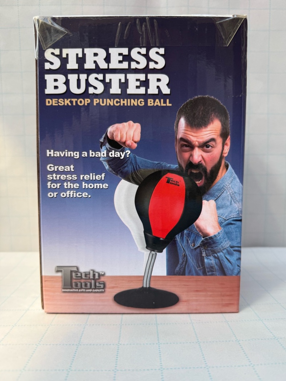 Stress Buster Desktop Punching Ball - Red & Black